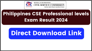 Philippines CSE Professional and SubProfessional levels Exam Result 2024