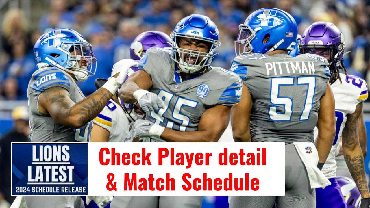 Detroit Lions Team 2024 Check Player detail, Match Schedule