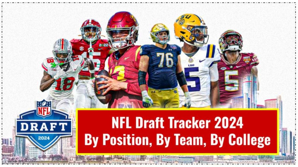 NFL Draft Tracker 2024 By Position, By Team, By College Best Available